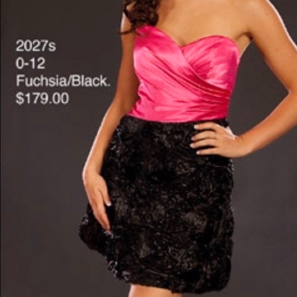 NEW Wow! Prom & Pageant Dress Pink/Black Size 8